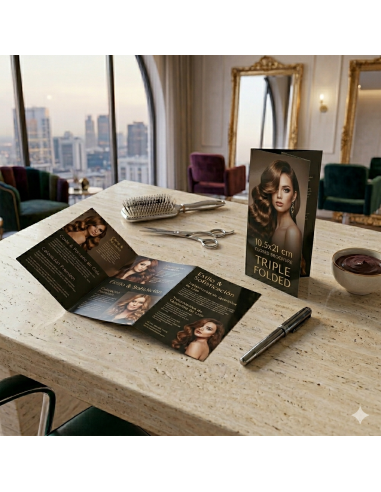 Folleto plegado 15x20 cm - triptico premiun