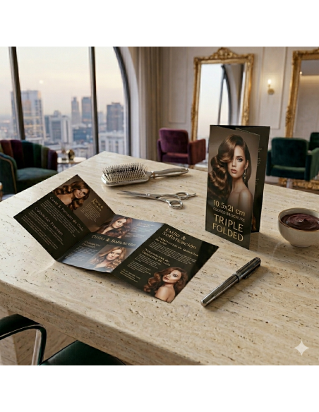 Folleto plegado 15x20 cm - triptico premiun