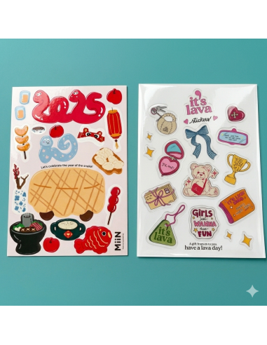 Imprimir Plancha A4 o A5 de Sticker /pegatinas troqueladas en papel adhesivo satinado o en polipropileno plastificado