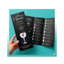 Imprimir Carta menú plastificada para Bar o Restaurante Tamaño A4 abierto con