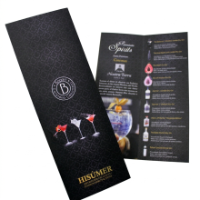 Imprimir Carta Menú díptica plastificada, para bar o restaurante tamaño 21x21 cm. abierta