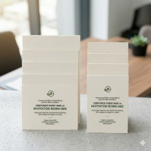 Flyer, ficha o postal A6 o A5 en papel ecológico reciclado