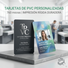 Tarjetas de PVC Personalizadas 760 micras | Impresión Rígida Duradera