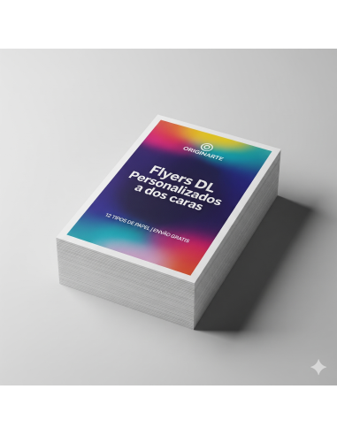 Flyers DL (10,5x21 cm) | Impresión a 2 Caras | 12 Papeles a Elegir | Originarte