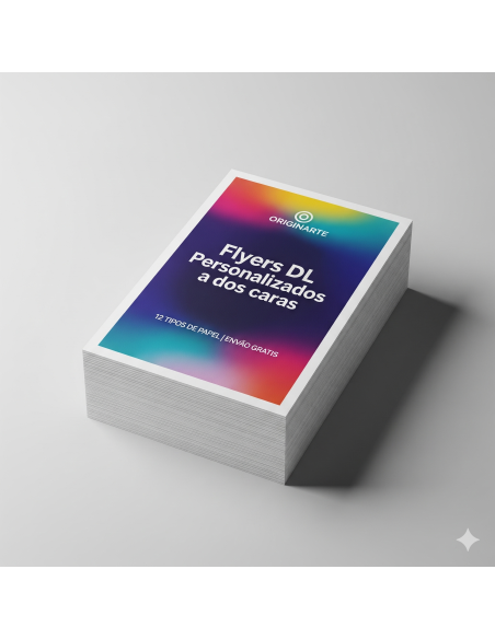Flyers DL (10,5x21 cm) | Impresión a 2 Caras | 12 Papeles a Elegir | Originarte
