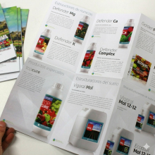 folleto plegado profesional tamaño A6 cerrado