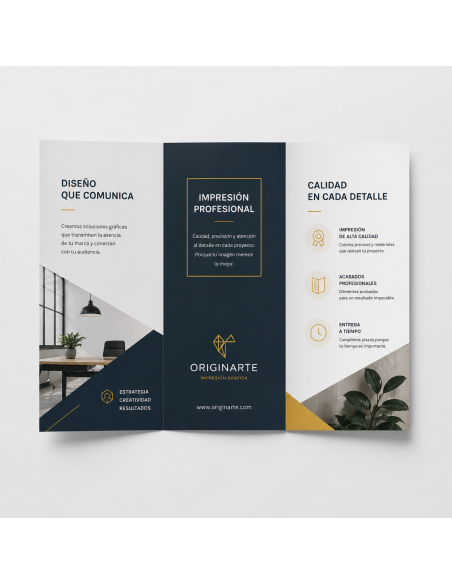 folleto profesional DL - triptico A4 abierto