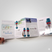 Folleto cuadriptico profesional plegado A5 cerrado