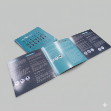 Folletos Desplegables Corporativos (Formato Cuadrado 21x21 cm)