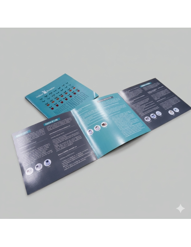 Folletos Desplegables Corporativos (Formato Cuadrado 21x21 cm)