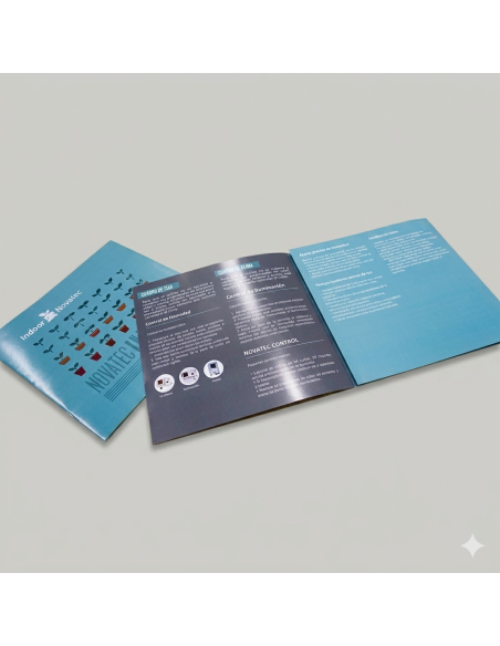 Folletos Desplegables Corporativos (Formato Cuadrado 21x21 cm)