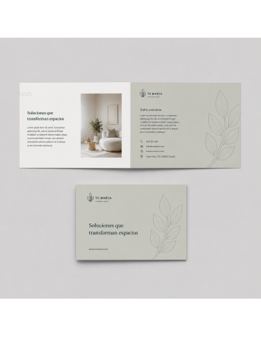 Folletos Desplegables Corporativos (Formato A5 Apaisado)