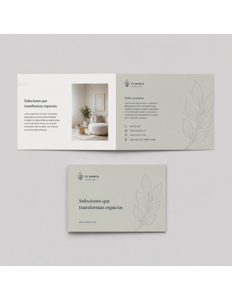 Folletos Desplegables Corporativos (Formato A5 Apaisado)