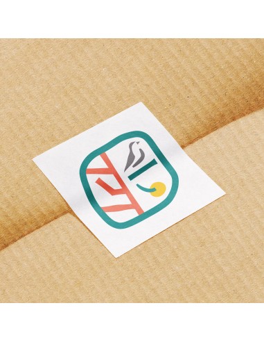 Pegatina en papel reciclado ecológico