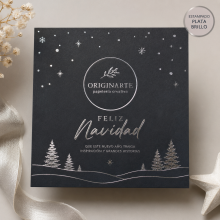 Invitación y Tarjetón Estampado Oro y Plata 14,8×14,8 | Originarte