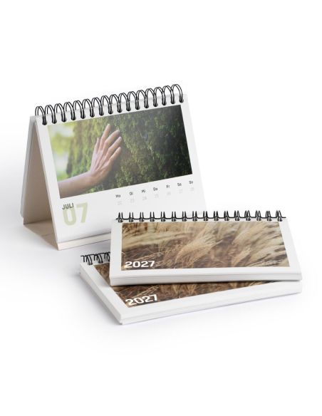 Calendarios de mesa semanales, A6, 54 hojas, colores 4/0, papel cuché de 170 g/m²
