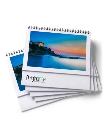 Calendarios mesa varias págs., A6, 13 hojas, colores 4/0, papel cuché de 170 g/m²