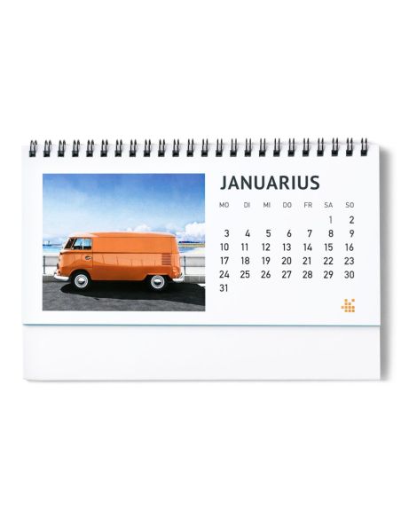 Calendarios mesa varias págs., DL, 13 hojas, colores 4/0, papel cuché de 170 g/m²
