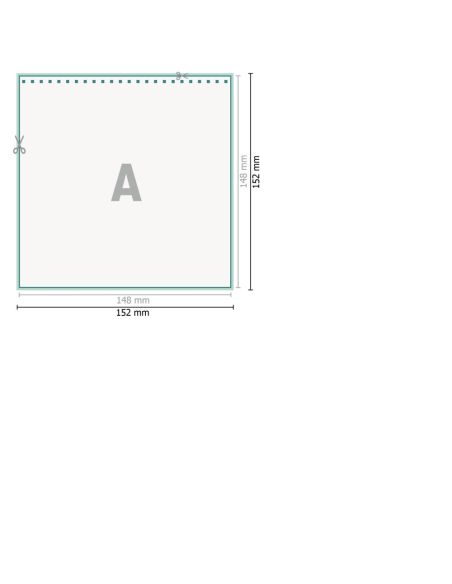 Calendarios mesa varias págs., A5-cuadrado 13 hojas, 4/0, papel cuché de 170 g/m²
