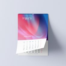 Calendarios de pared, 13 hojas, A5, encuadernación en espiral, papel cuché 170 g/m² , 4/0
