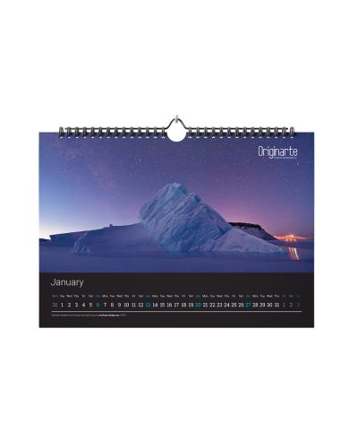 Calendarios de pared, 13 hojas, A4 medio, encuadernac. espiral, papel cuché 170 g/m² , 4/0