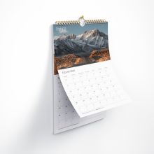 Calendarios de pared, 13 hojas, A4, encuadernación en espiral, papel cuché 170 g/m² , 4/4