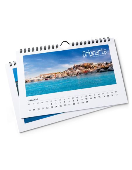Calendarios de pared, 13 hojas, A6, encuadernación en espiral, papel cuché 170 g/m² , 4/4