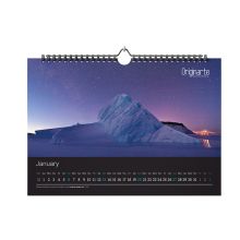 Calendarios de pared, 13 hojas, A4 medio, encuadernac. espiral, papel cuché 170 g/m² , 4/4