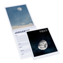 Calendarios revista con cubierta, formato vertical, A5, 24 páginas, 130 g/m² papel cuché