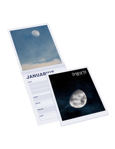 Calendarios revista con cubierta, formato vertical, A5, 24 páginas, 130 g/m² papel cuché