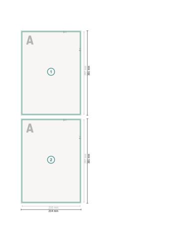 Cartas de platos sencillas, DIN-A4, 4/4-colored, papel cuché de 300 g/m²