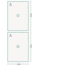 Cartas de platos sencillas, DIN-A5, 4/4-colored, papel cuché de 300 g/m² 2