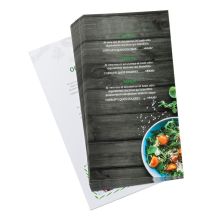 Cartas de platos sencillas, DIN-largo, 4/4-colored, papel cuché de 300 g/m²