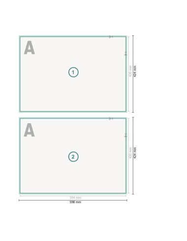 Manteles individ. A2, colores 4/4, papel cuché de 100 g/m² , no apto para alimentos