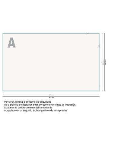 Manteles de papel para bandejas, Gastronorm 47 x 28 cm, colores 4/0, papel cuché 130 g/m²