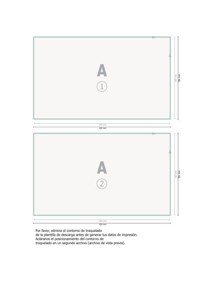 Manteles de papel para bandejas, A3, colores 4/4, papel cuché 130 g/m²