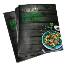 Folded menus, DIN-A4, formato vertical, 4 pág., papel cuché 250 g/m² brillante