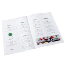Folded menus, DIN-A5, formato vertical, 4 pág., papel cuché 250 g/m² brillante 2