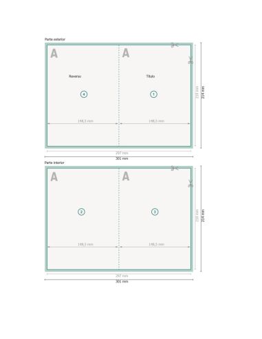 Folded menus, DIN-A5, formato vertical, 4 pág., papel cuché 250 g/m² brillante