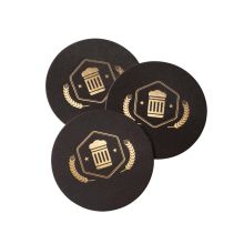 Posavasos con impresión térmica, redondo, Ø 10,3 cm, 4/0, Cartón de fibra de madera
