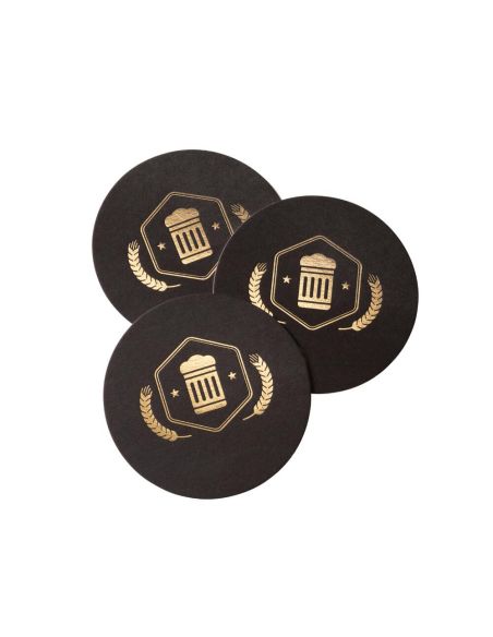 Posavasos con impresión térmica, redondo, Ø 10,7 cm, 4/4, Cartón de fibra de madera