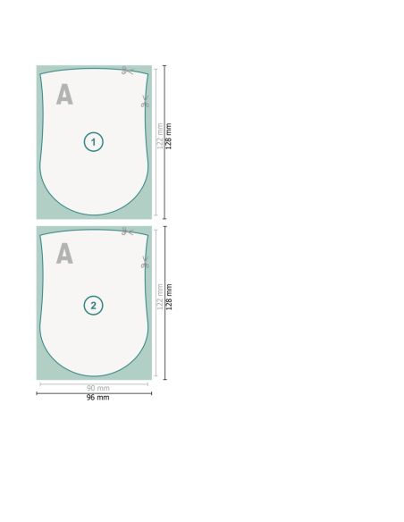Posavasos, escudo, 9,0 x 12,2 cm, 4/4, Cartón de fibra de madera
