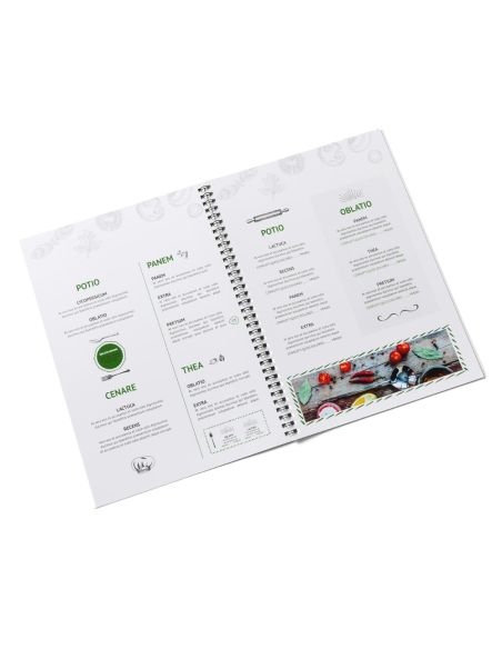 Cartas platos encuader.espiral, A5, 8 pág., papel cuché de 300 g/m²