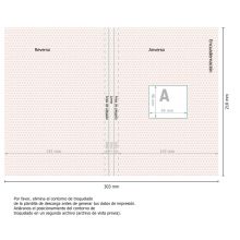 Cuadernos A5, Borde coloreado: azul, col.4/0, Papel natural de 250 g/m² ,negro 2