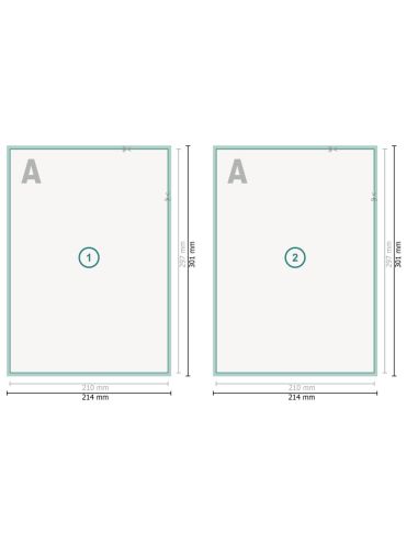 Papel de cartas, A4, colores 4/4, aptos láser, papel offset de 80 g/m²