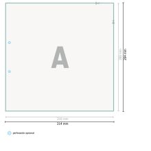 Papel de cartas, 21 x 20 cm, colores 4/0, aptos láser, papel offset de 80 g/m² 2