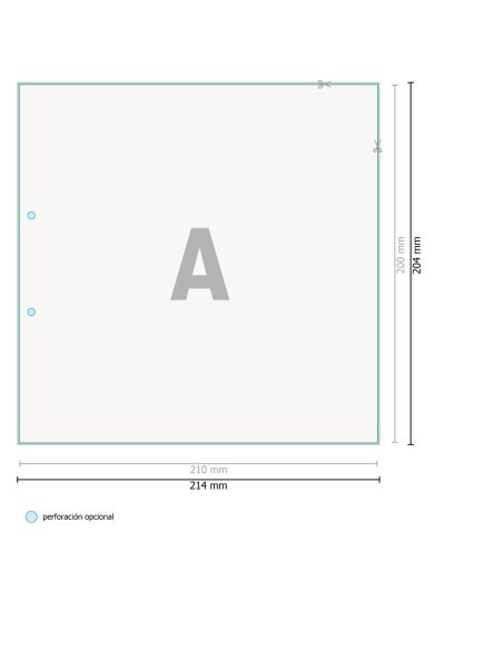 Papel de cartas, 21 x 20 cm, colores 4/0, aptos láser, papel offset de 80 g/m²