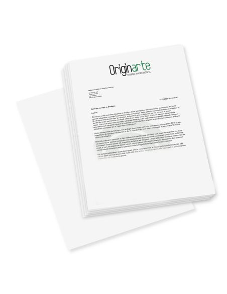 Papel de cartas, A6, colores 4/0, aptos láser, papel offset de 80 g/m²