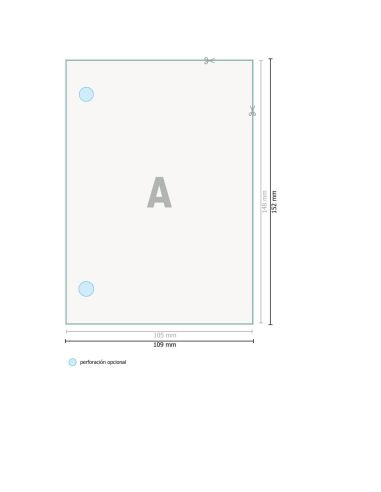 Papel de cartas, A6, colores 4/0, aptos láser, papel offset de 80 g/m²
