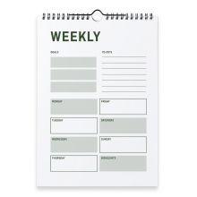 Calendarios semanales con encuadernación en espiral, A4, Formato vertical, 4/0, 54 hojas, 115 g/m² papel cuché
